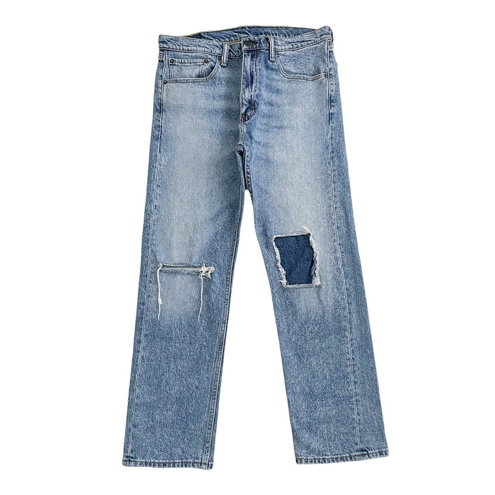 Levi's 505 Jeans Men's 32 x 28 - Blue Distressed Denim Patchwork